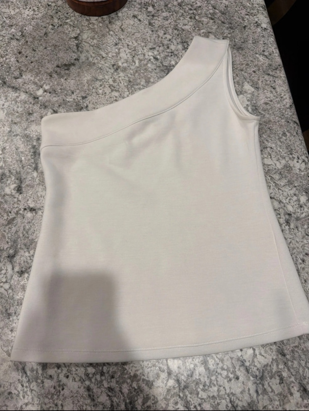 Banana Republic One-Shoulder Cream Tank Top